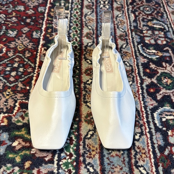 Mango Gathered Leather Ballerina Flats - Picture 3 of 8